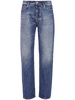 straight-leg denim trousers