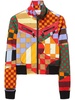 Giardino-print panelled bomber jacket