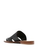 toe-strap leather slides