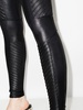 faux-leather high-rise leggings