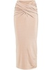 Neutral Berretta Draped Maxi Skirt