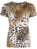 tiger-print short-sleeve T-shirt