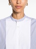 halo-stripe panelled cotton shirt