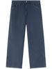 cotton straight-leg trousers