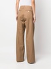 pleated high-waisted trousers