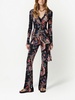 paisley-print flared trousers