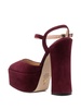 square-toe 115mm suede platform pumps