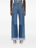 patchwork straight-leg jeans