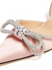 Double Bow satin ballerina shoes 