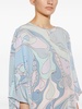 Orchidee-print silk kaftan 