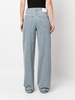 light-wash wide-leg jeans