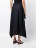 Bassia draped wool skirt