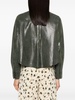 lizard-skin effect leather shirt