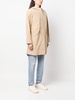 hooded mid-length coat