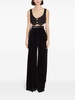 high-rise wide-leg velvet trousers