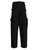 cargo-pocket cotton-blend wide-leg trousers 