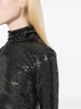 sequin-embellished roll-neck top