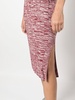 distressed-effect pleated skirt