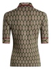 half-sleeves jacquard polo shirt