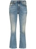 mid-rise flared jeans