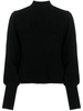 bishop-sleeves cashmere jumper