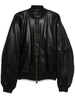 leather bomber jacket