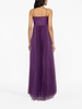 pleated tulle maxi dress