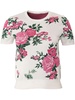 floral-jacquard knitted top