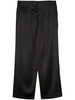 stretch-design satin trousers