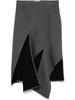 scuba-jersey midi skirt