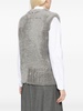 V-neck shearling gilet