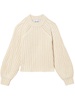 plaited rib crewneck jumper