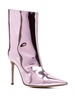 metallic-finish 100mm ankle boots