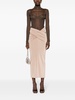 Neutral Berretta Draped Maxi Skirt