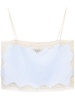 lace-trimmed linen top