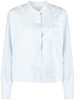 band-collar poplin cotton shirt