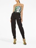 logo-print high-waisted trousers