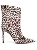 Alex velvet leopard-print boots