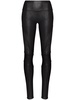 faux-leather high-rise leggings