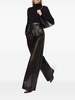 double-buckle leather trousers