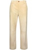 wide-leg suede trousers