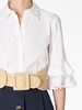 ruffled half-sleeve shirt