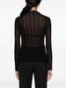 Amy ribbed-knit sheer top