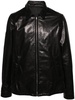 classic-collar leather jacket