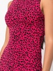 animal-print day dress