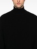 Black Fisherman's-Knit Wool Sweater