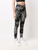 high-waist tattoo-print leggings