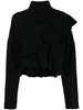 flounce wool-cashmere jumper