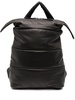 leather padded-design backpack