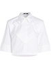 pleat detail cropped shirt